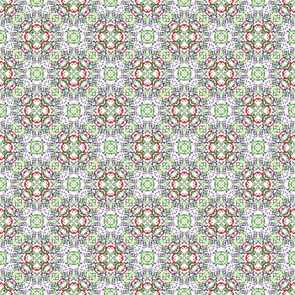 Decorative background made of small squares. The rich decoration of abstract patterns for construction of fabric or paper. vector