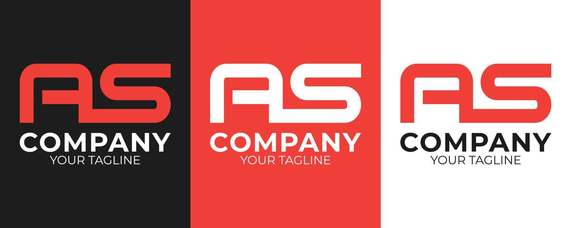 AS letter clean modern and minimalist logo brand identity design vector