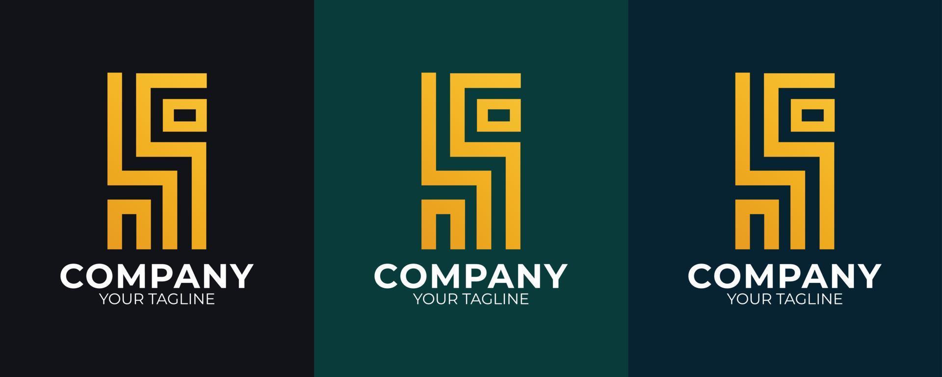 Real estate business clean modern luxury and minimalist logo brand identity design vector