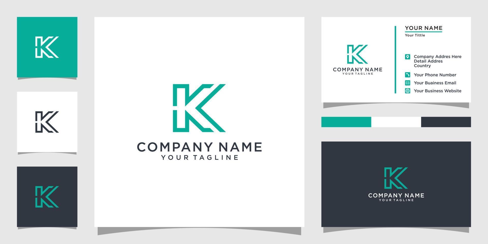 Initial letter K vector logo design concept.