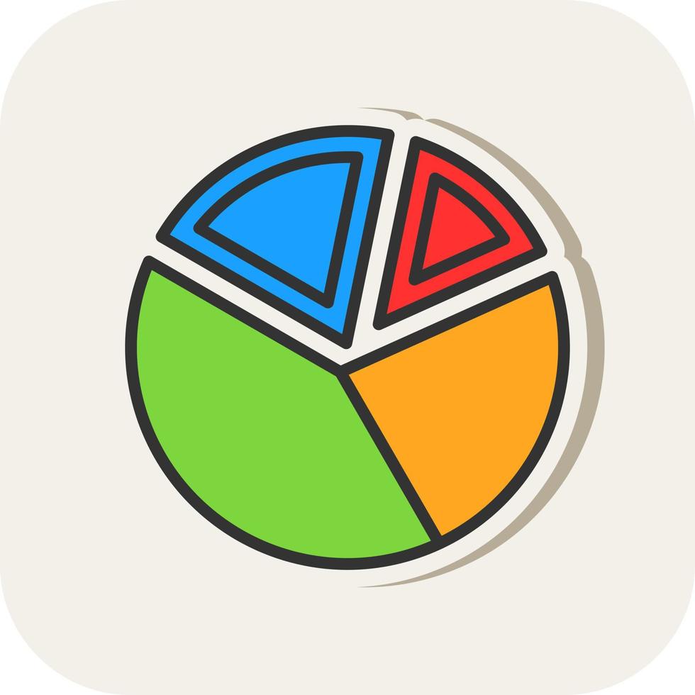 Pie Chart Vector Icon Design