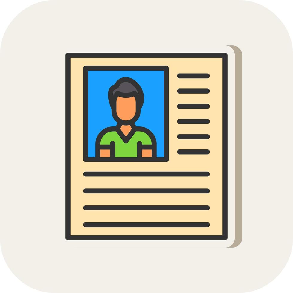 Personal Profile Vector Icon Design