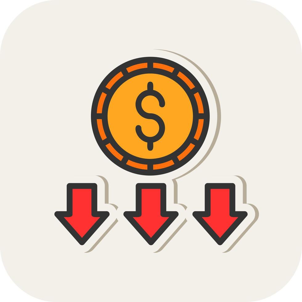 Money Loss Vector Icon Design