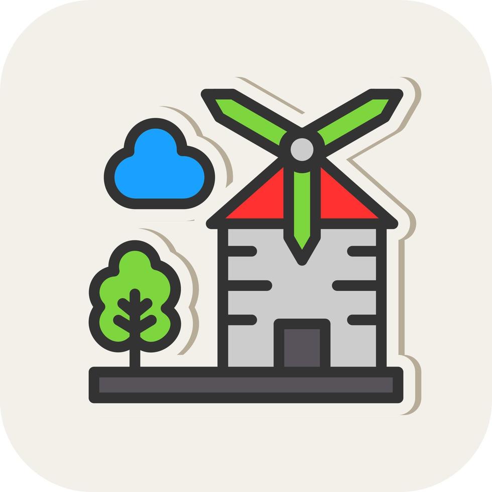 Windmill Vector Icon Design