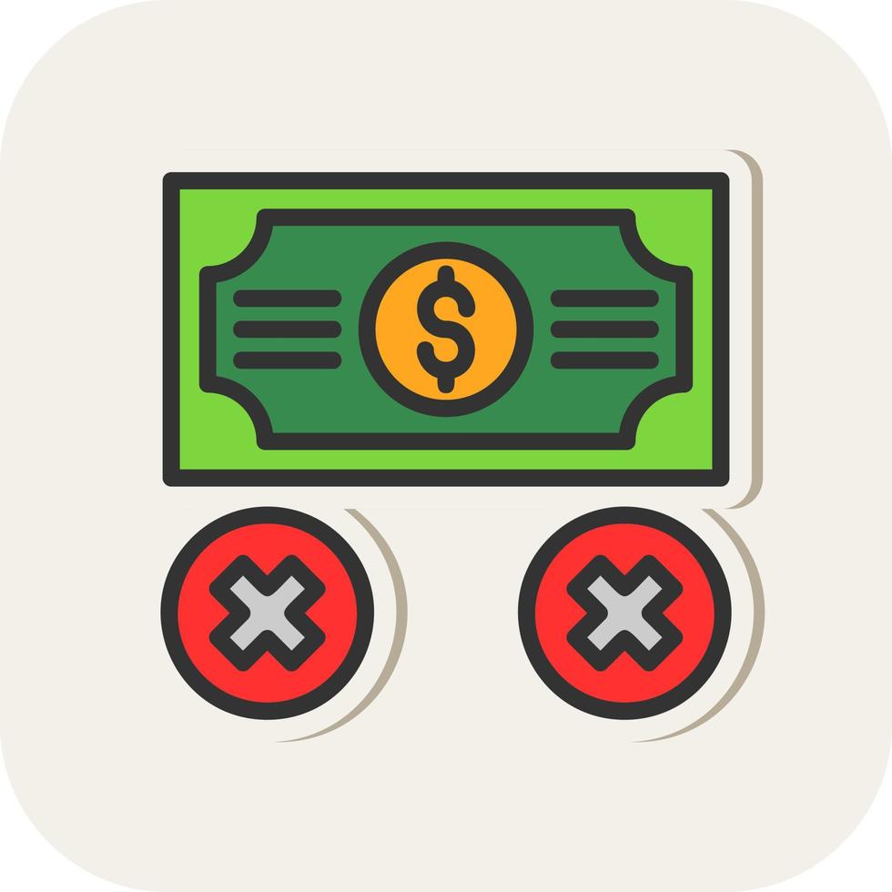 No Money Vector Icon Design
