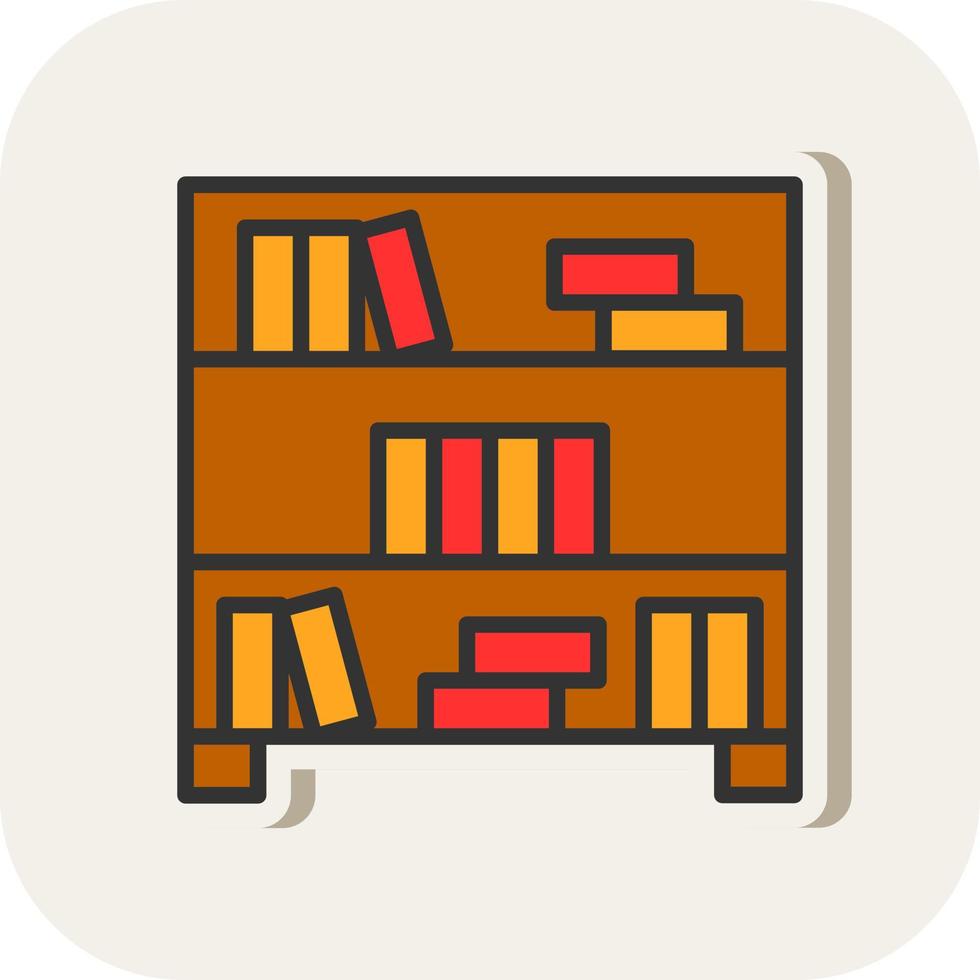 Bookshelf Vector Icon Design