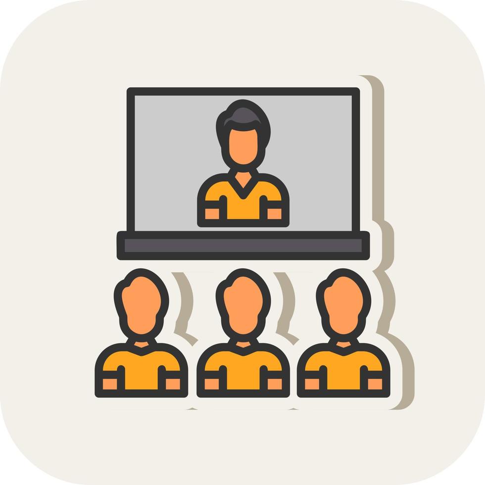 Video Conference Vector Icon Design