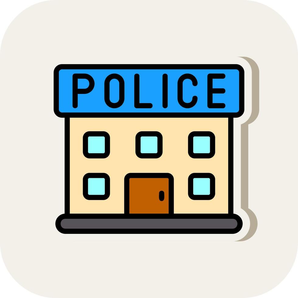 Police Station Vector Icon Design