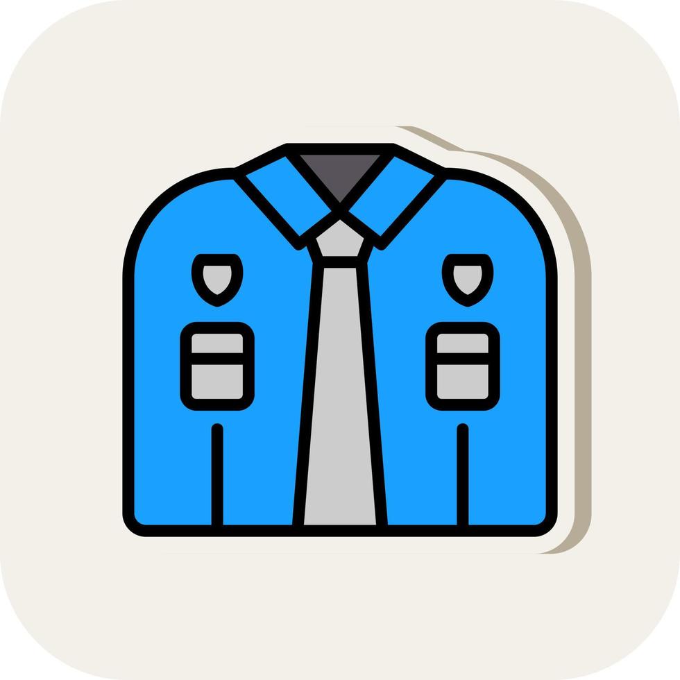 Police Uniform Vector Icon Design