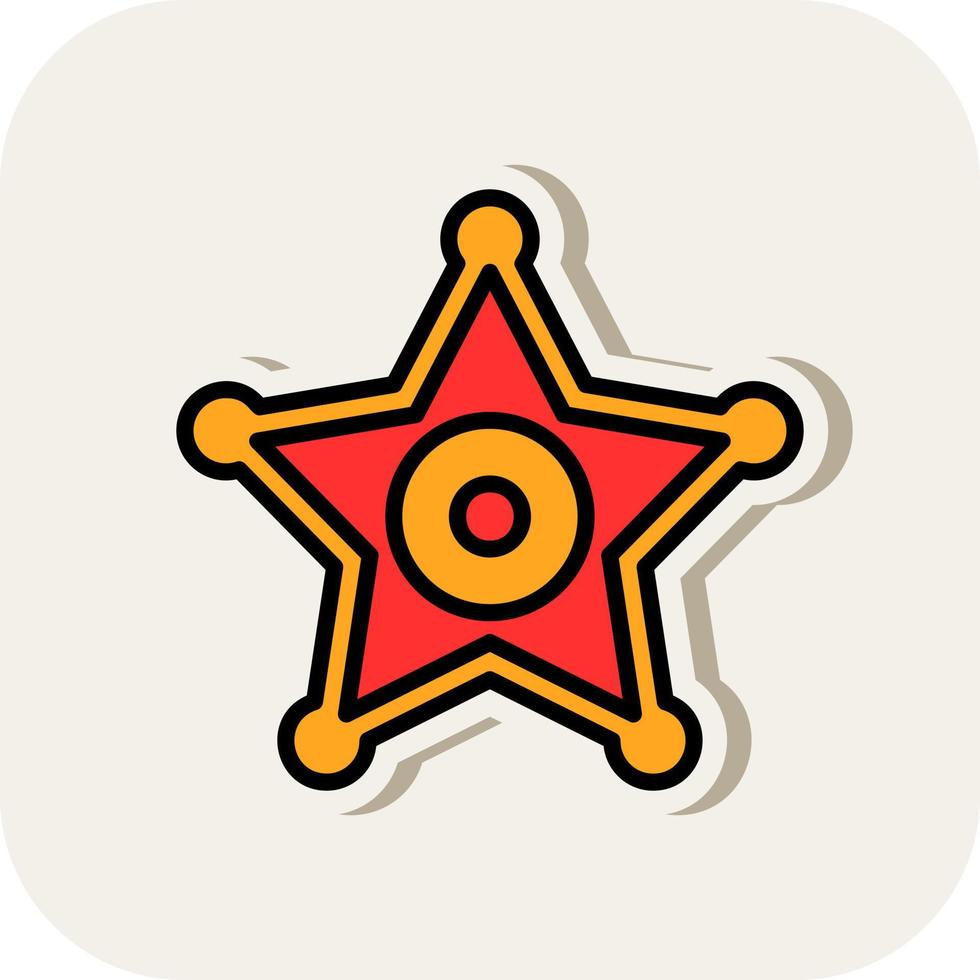 Sheriff Badge Vector Icon Design