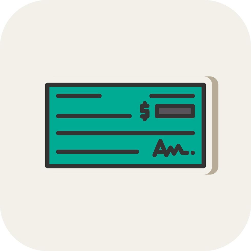 Bank Check Vector Icon Design