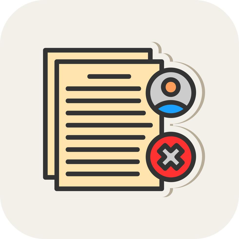 Rejected Vector Icon Design