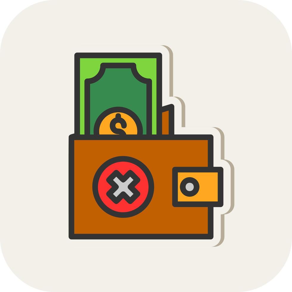 No Money Vector Icon Design