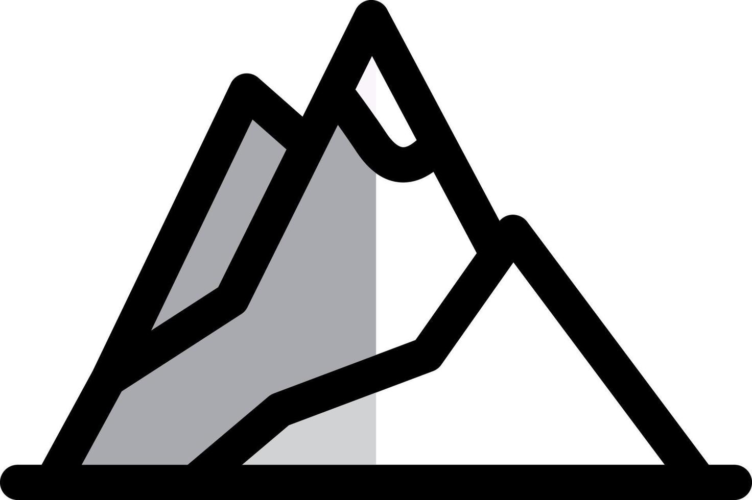Mountains Vector Icon Design