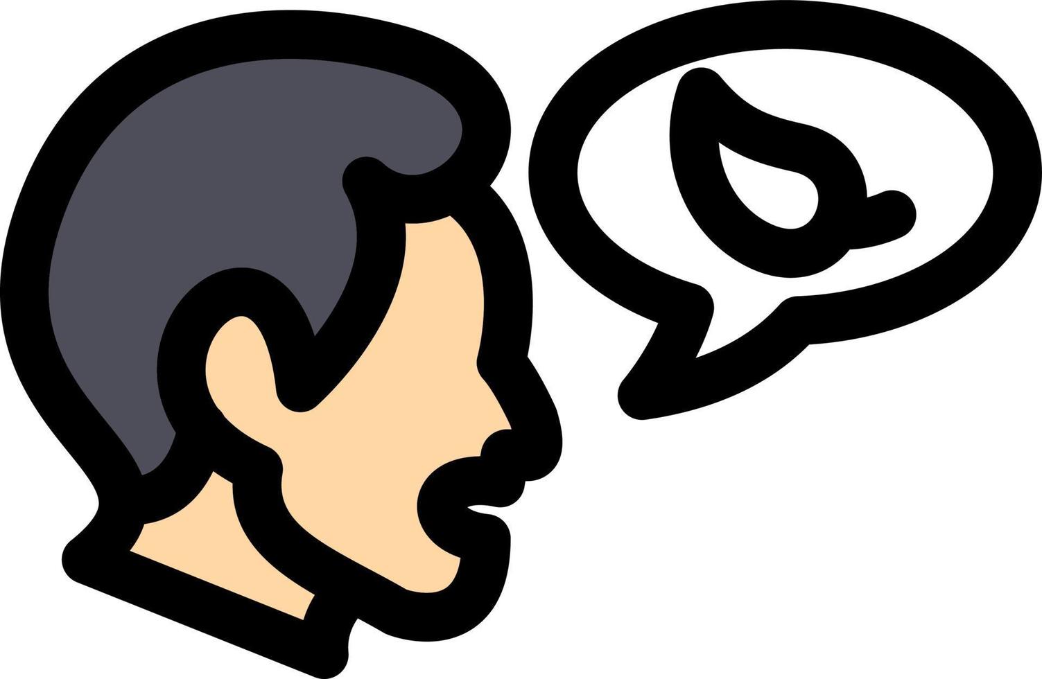 Eco Talk Vector Icon Design