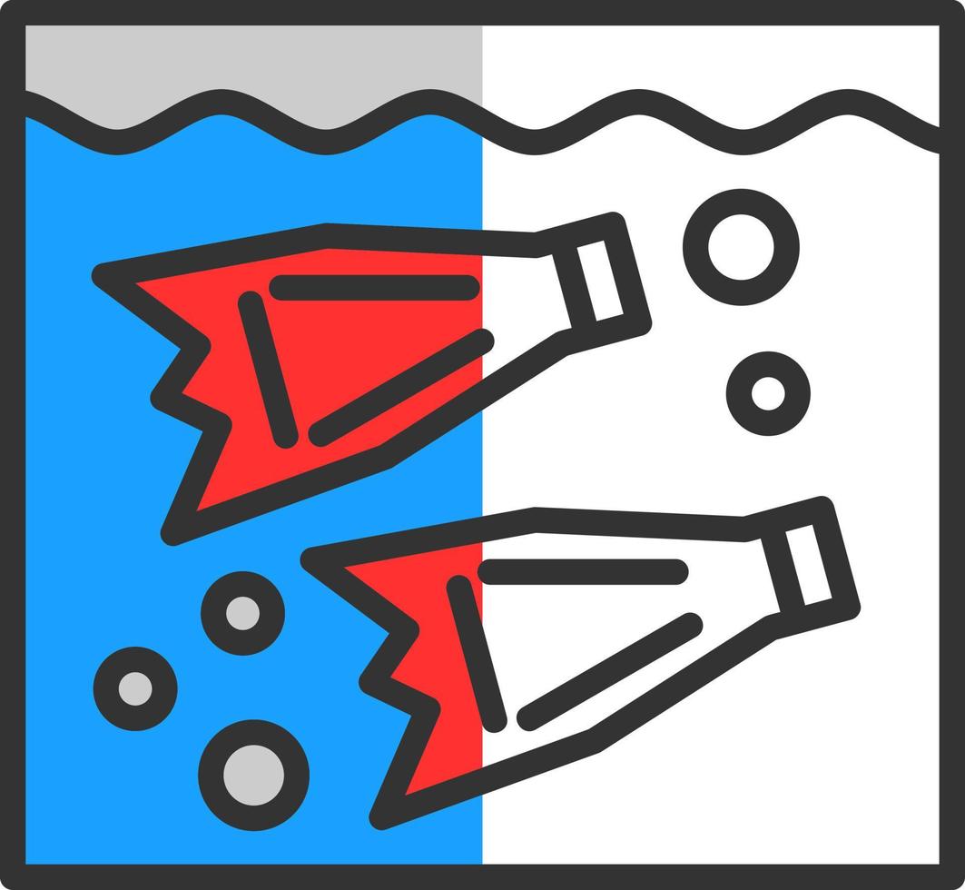 diseño de icono de vector de natación de aleta