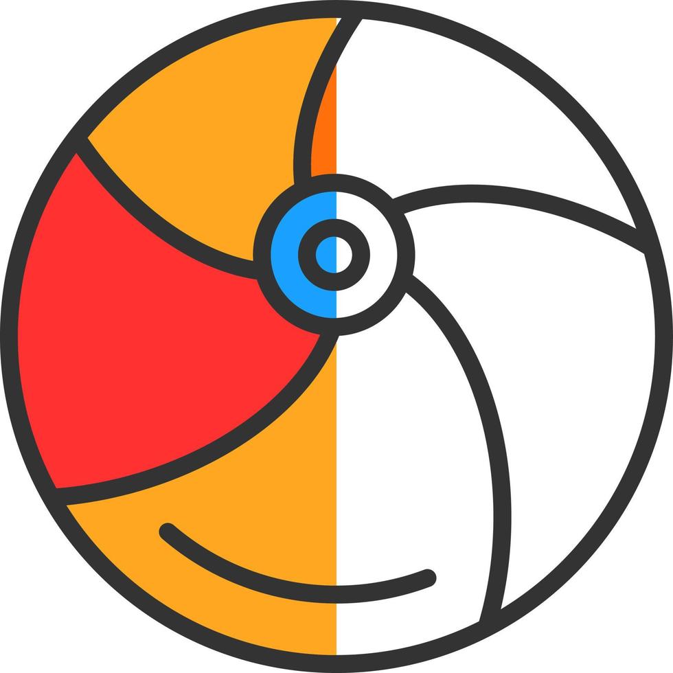 Beach Ball Vector Icon Design