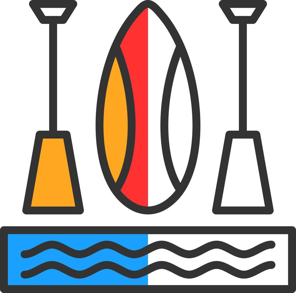 diseño de icono de vector de paddleboarding