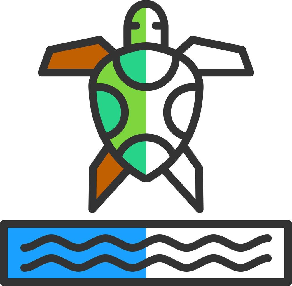 Sea Turtle Vector Icon Design