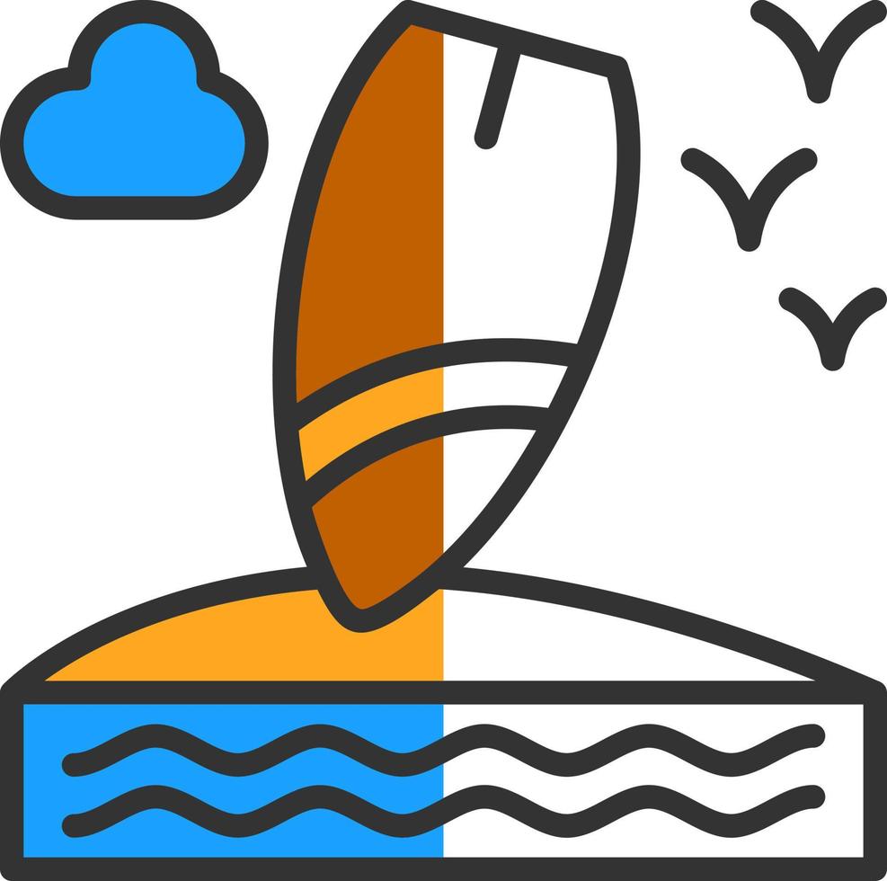 Surfboard Vector Icon Design