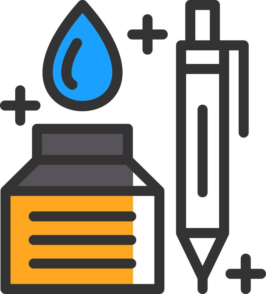 Pen And Ink Vector Icon Design