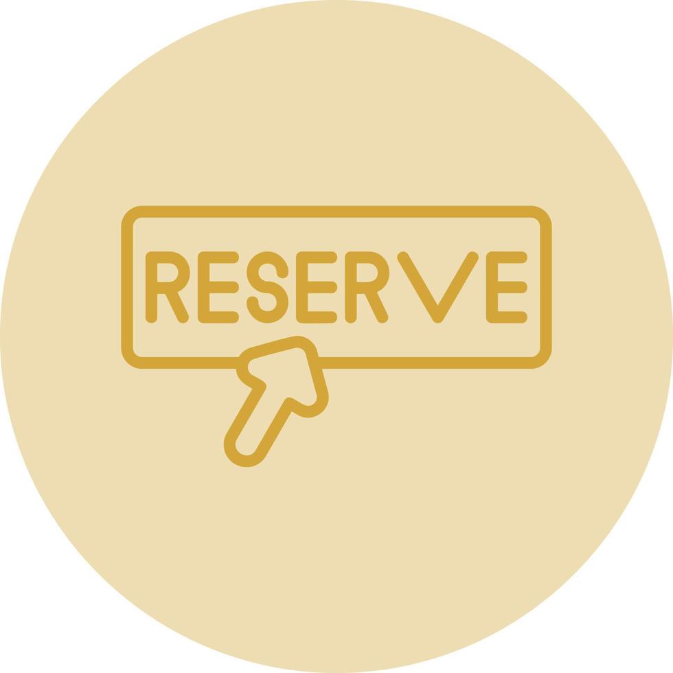 diseño de icono de vector de reserva