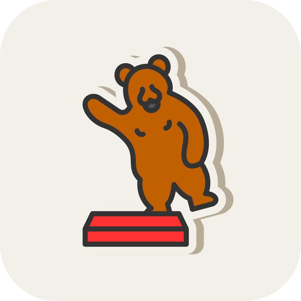 diseño de icono de vector de oso