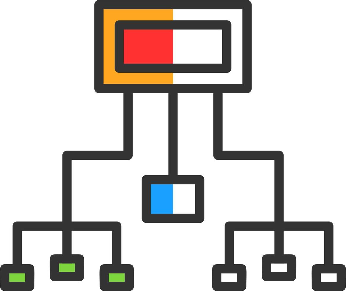 diseño de icono de vector de arquitectura de información