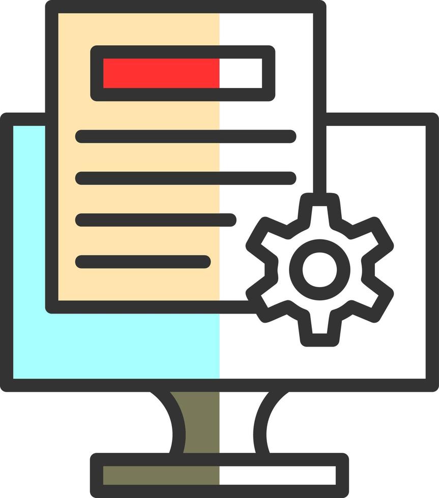 Content Management System Vector Icon Design