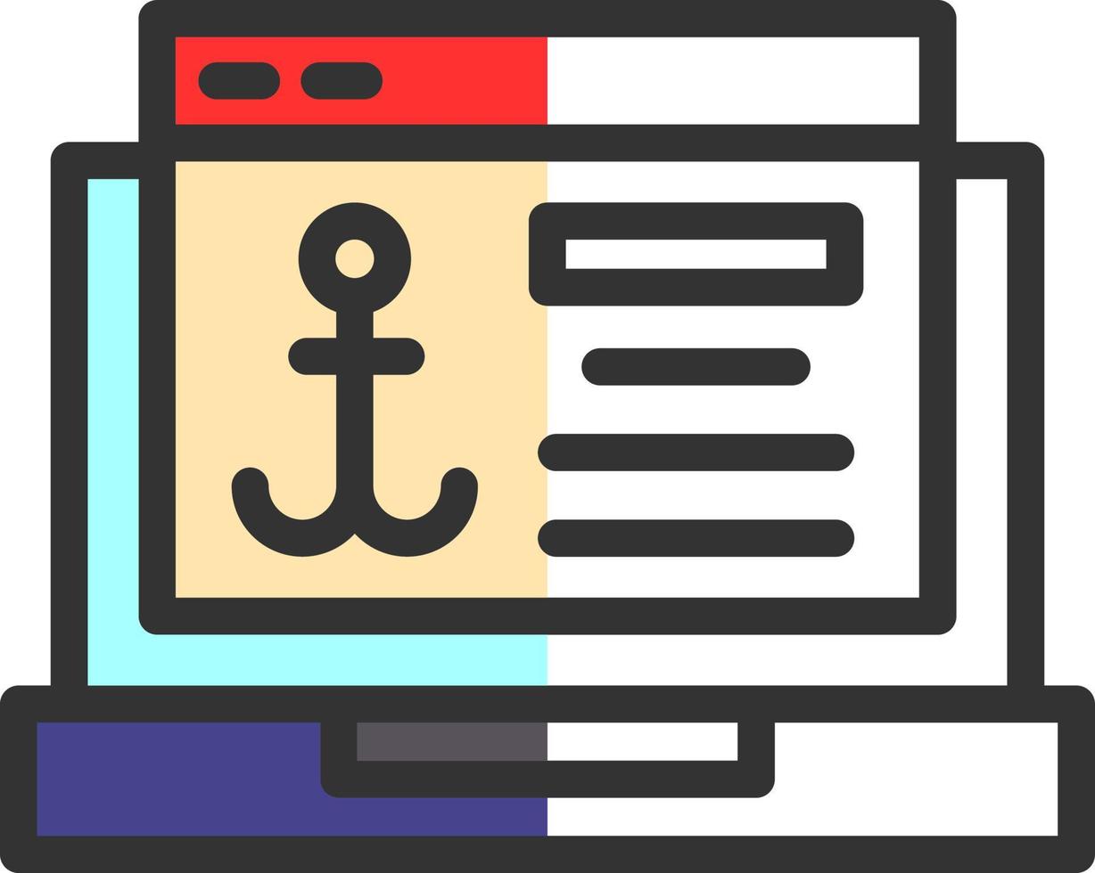 Anchor Text Vector Icon Design