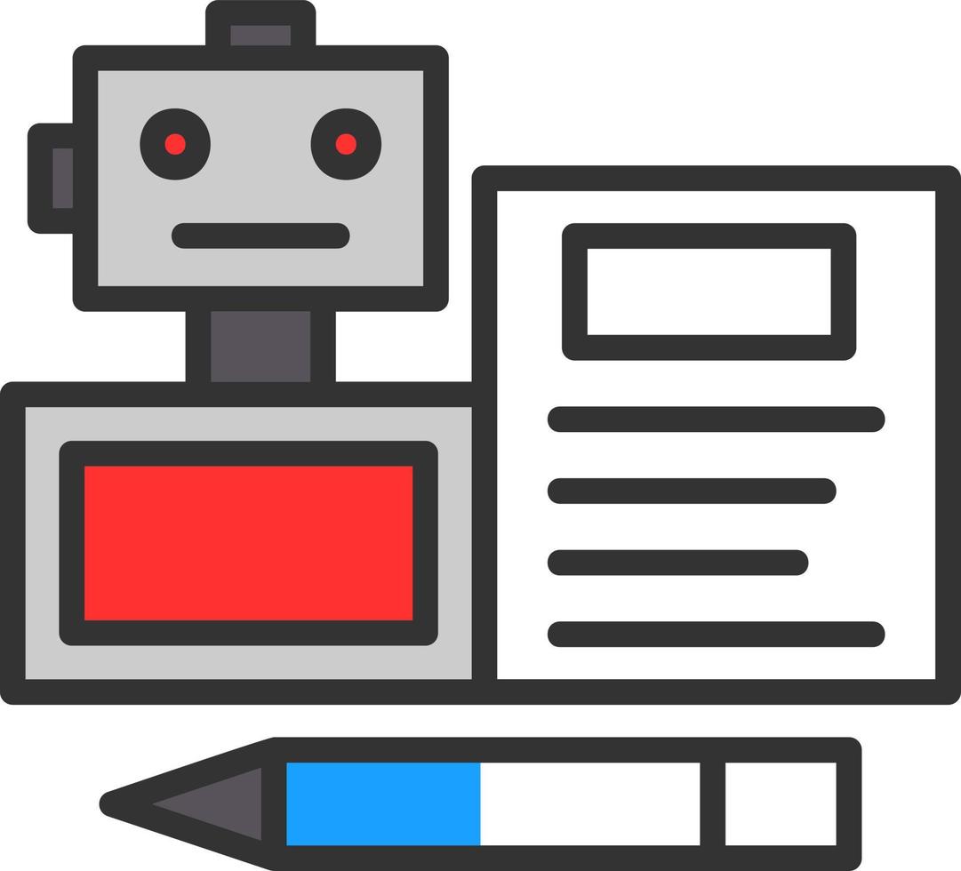 Bots Copywriting Vector Icon Design