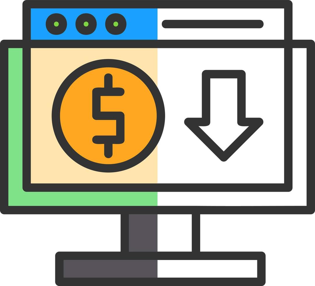Online Income Vector Icon Design