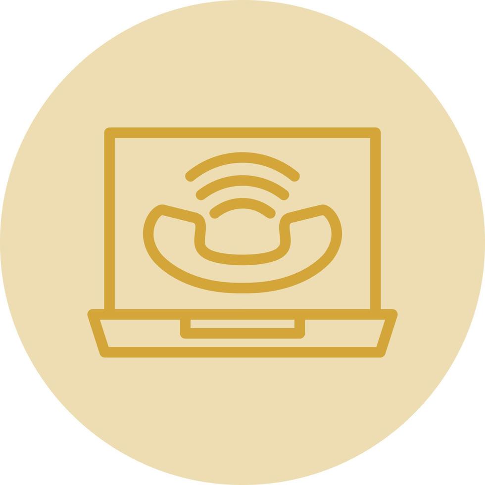 Online Call Vector Icon Design