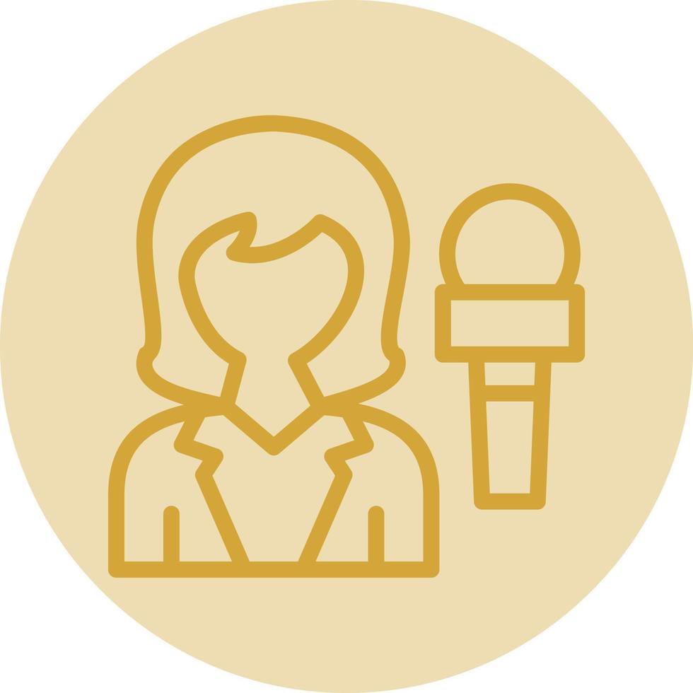Reporter Vector Icon Design