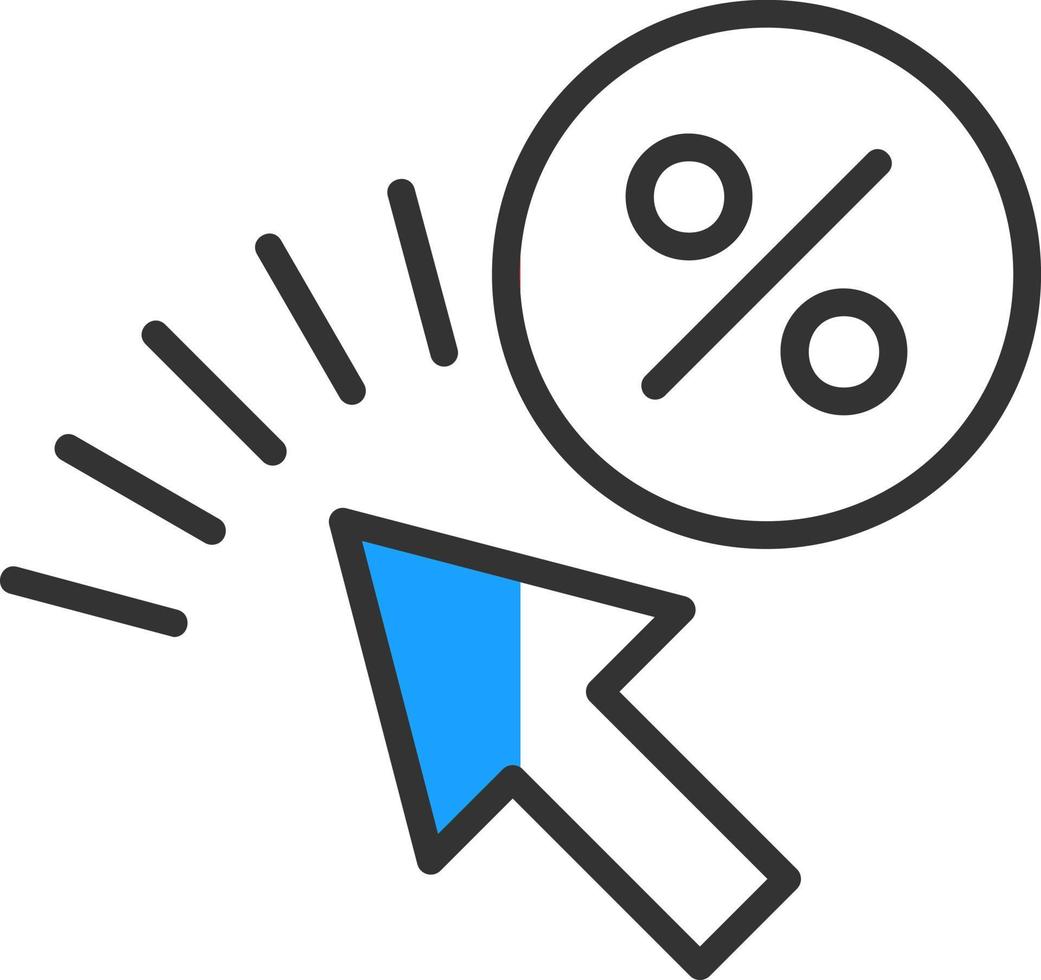 Click Through Rate Vector Icon Design