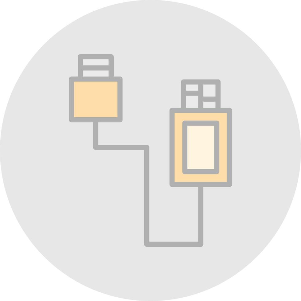 Usb Cable Vector Icon Design