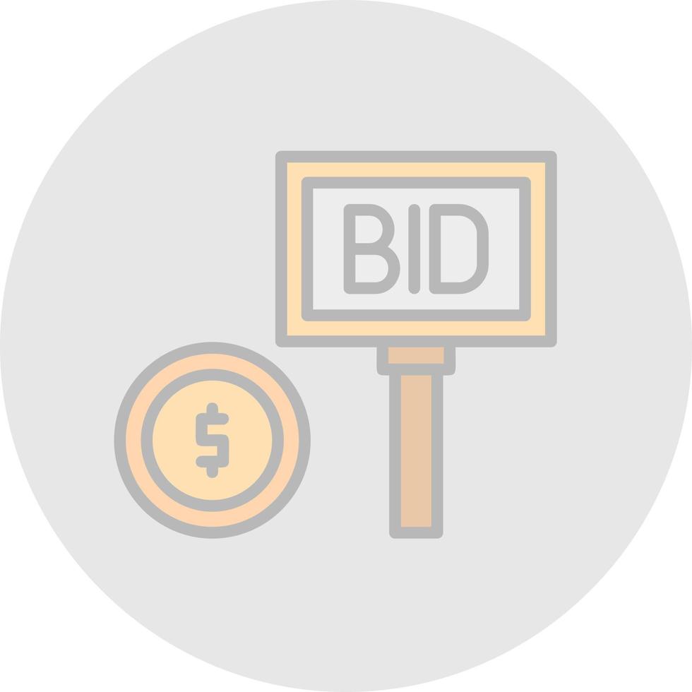 Bid Vector Icon Design