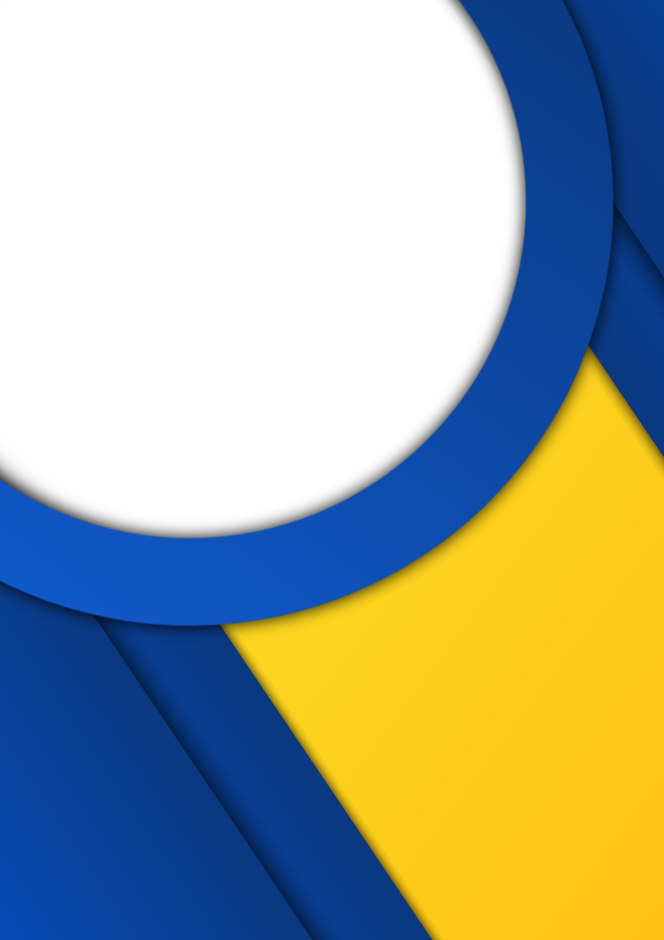 Simple and elegant flyer template background with yellow and blue main