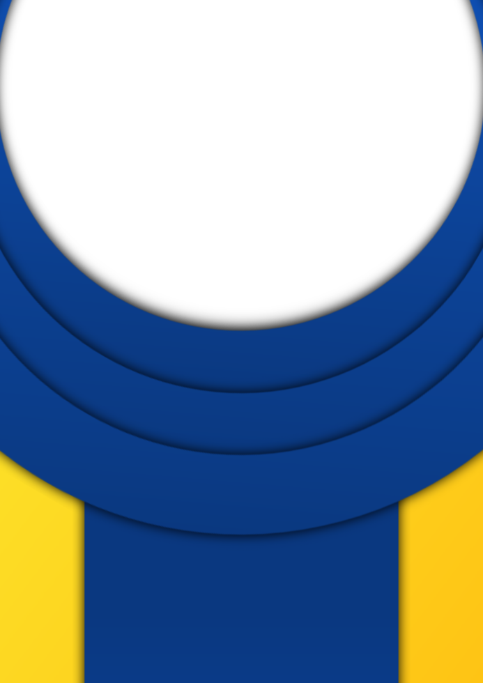 Simple and elegant flyer or poster templates background with blue and yellow main colors. Available transparent circle shape for image and text space. Suitable for advertising and promotion. png