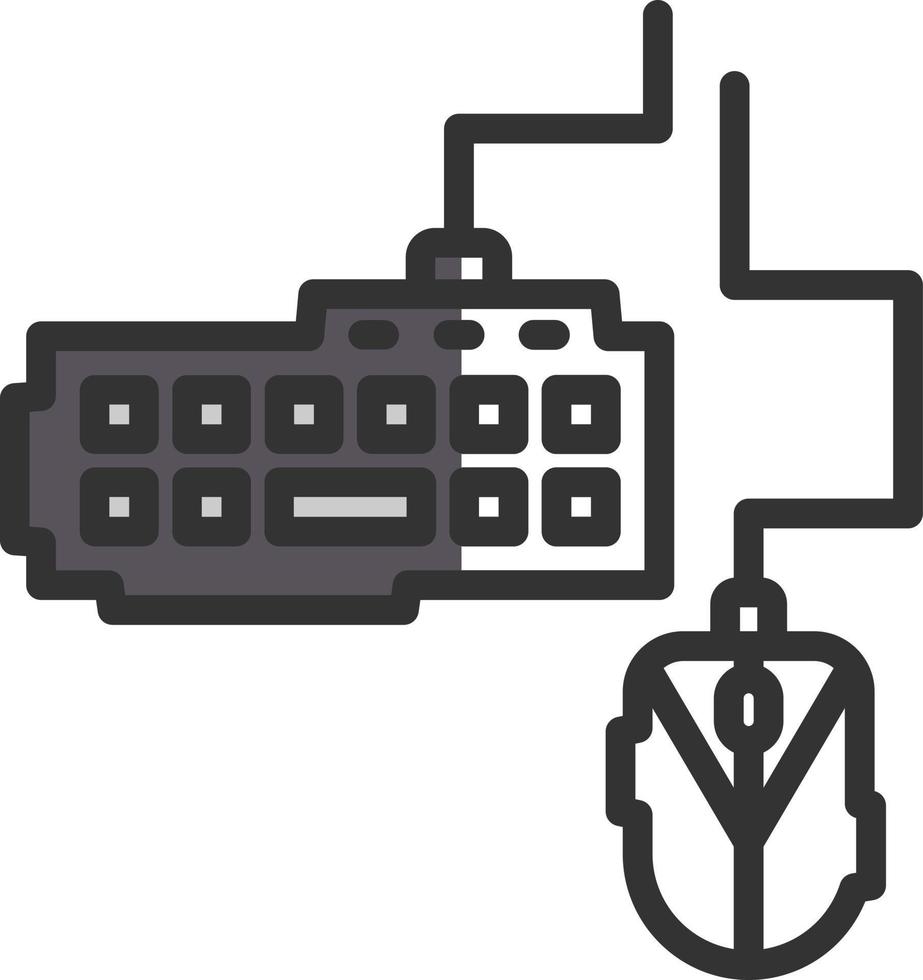 Gaming Keyboard And Mouse Vector Icon Design