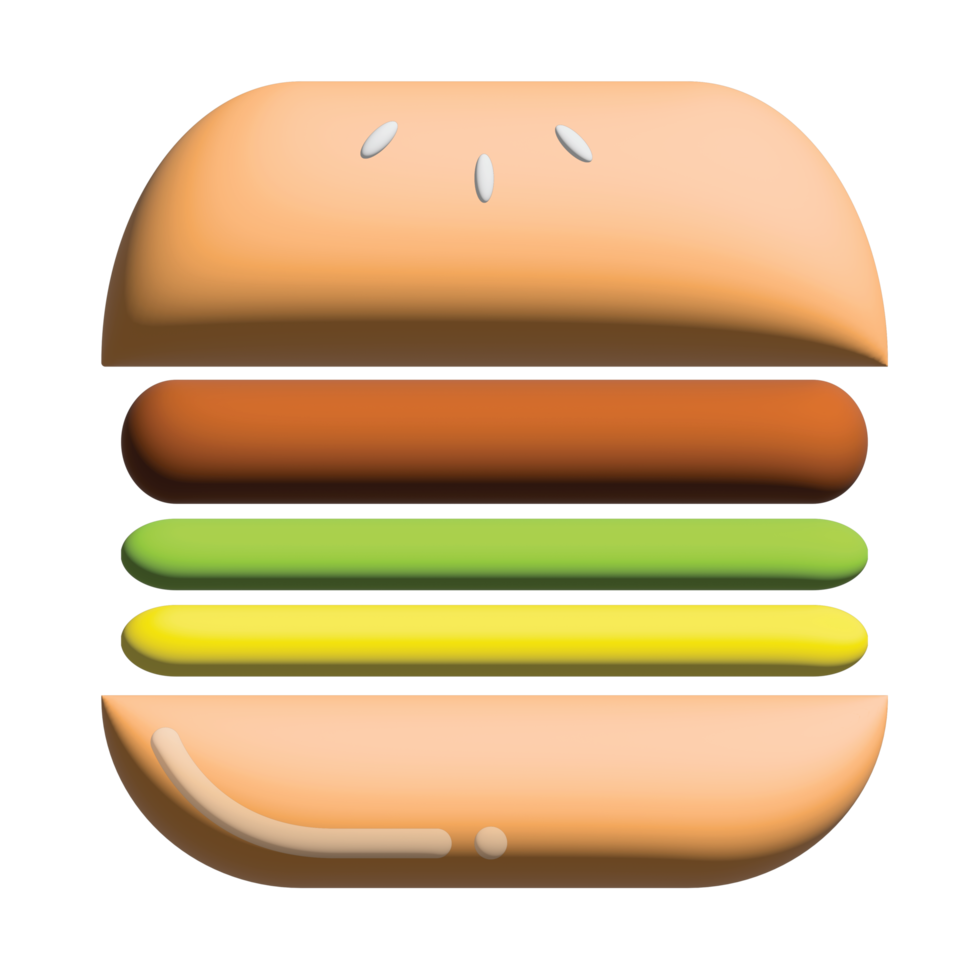 3d Burger icône png