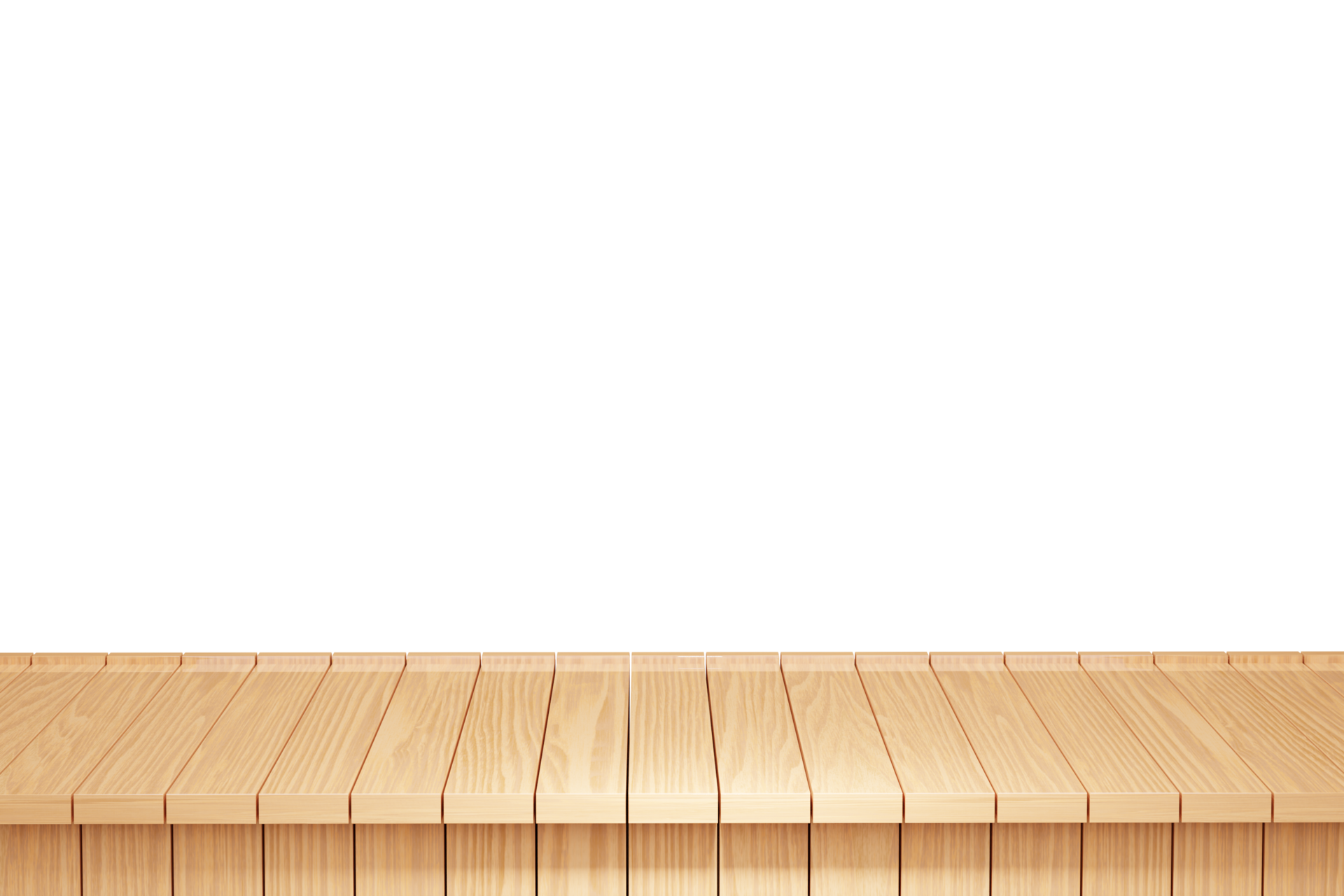 Wooden table, wood table top front view 3d render isolated 21077545 PNG