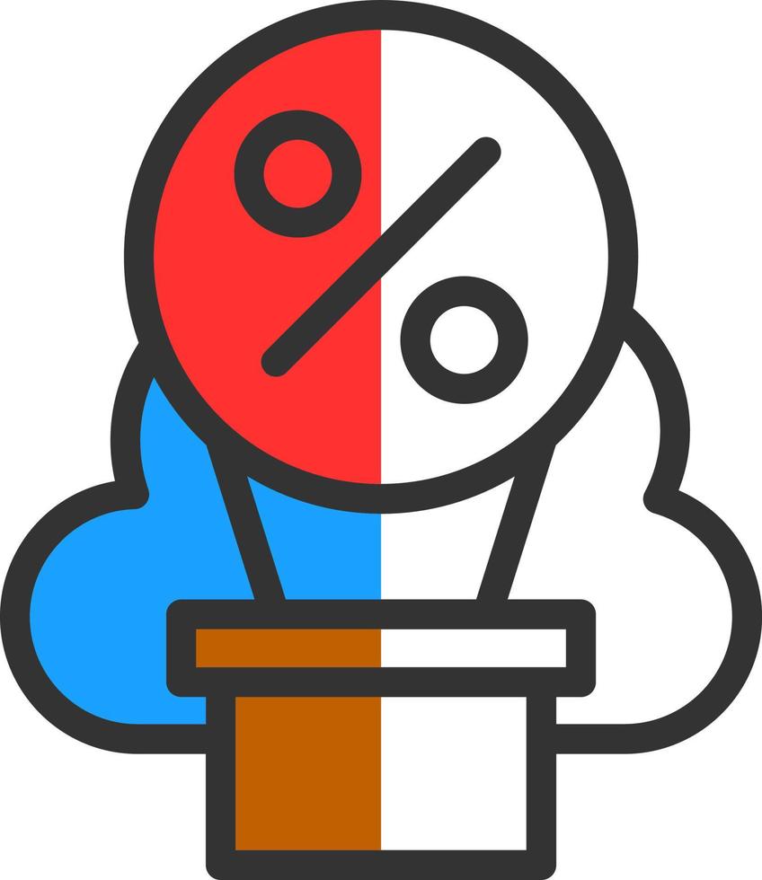 diseño de icono de vector de préstamo de globo