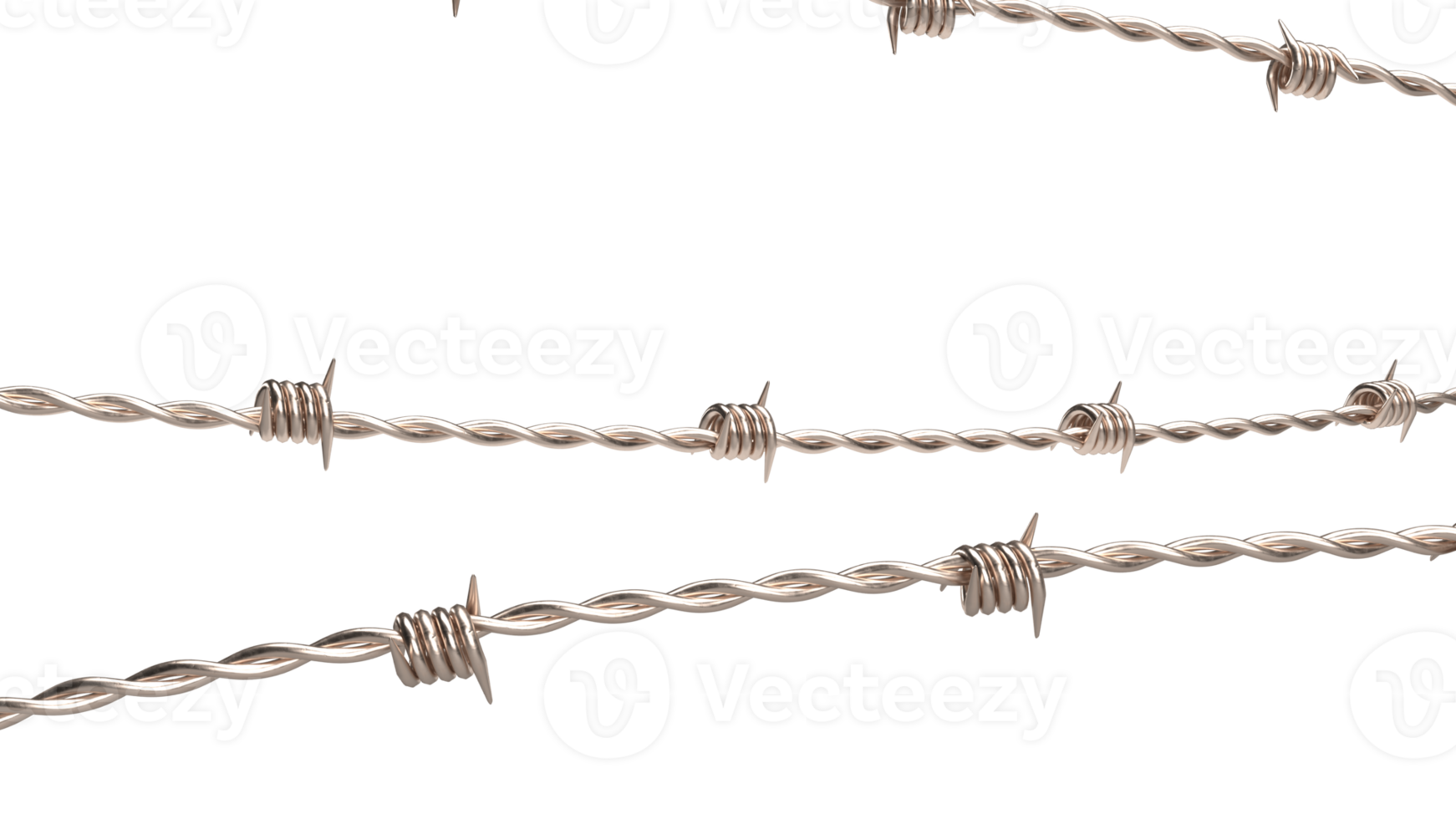 The barbed wire png image 3d rendering