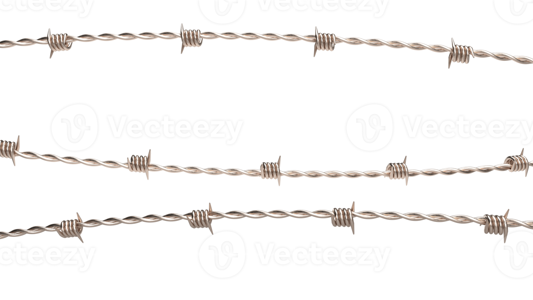 The barbed wire png image 3d rendering