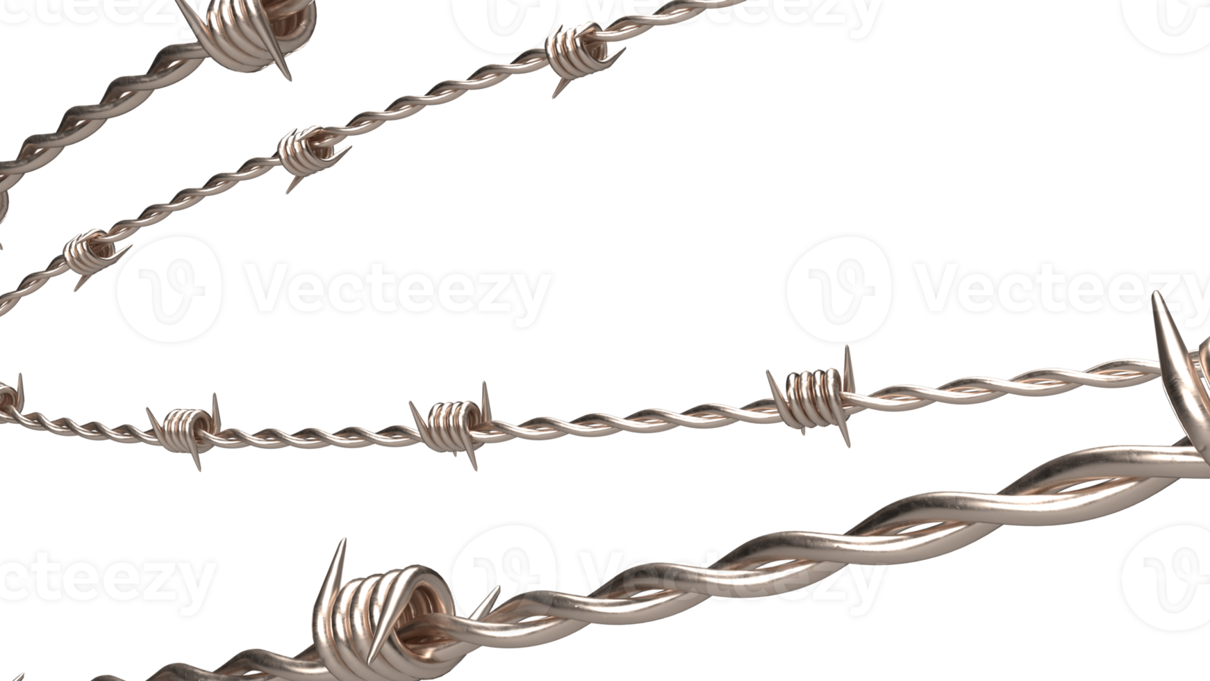 The barbed wire png image 3d rendering