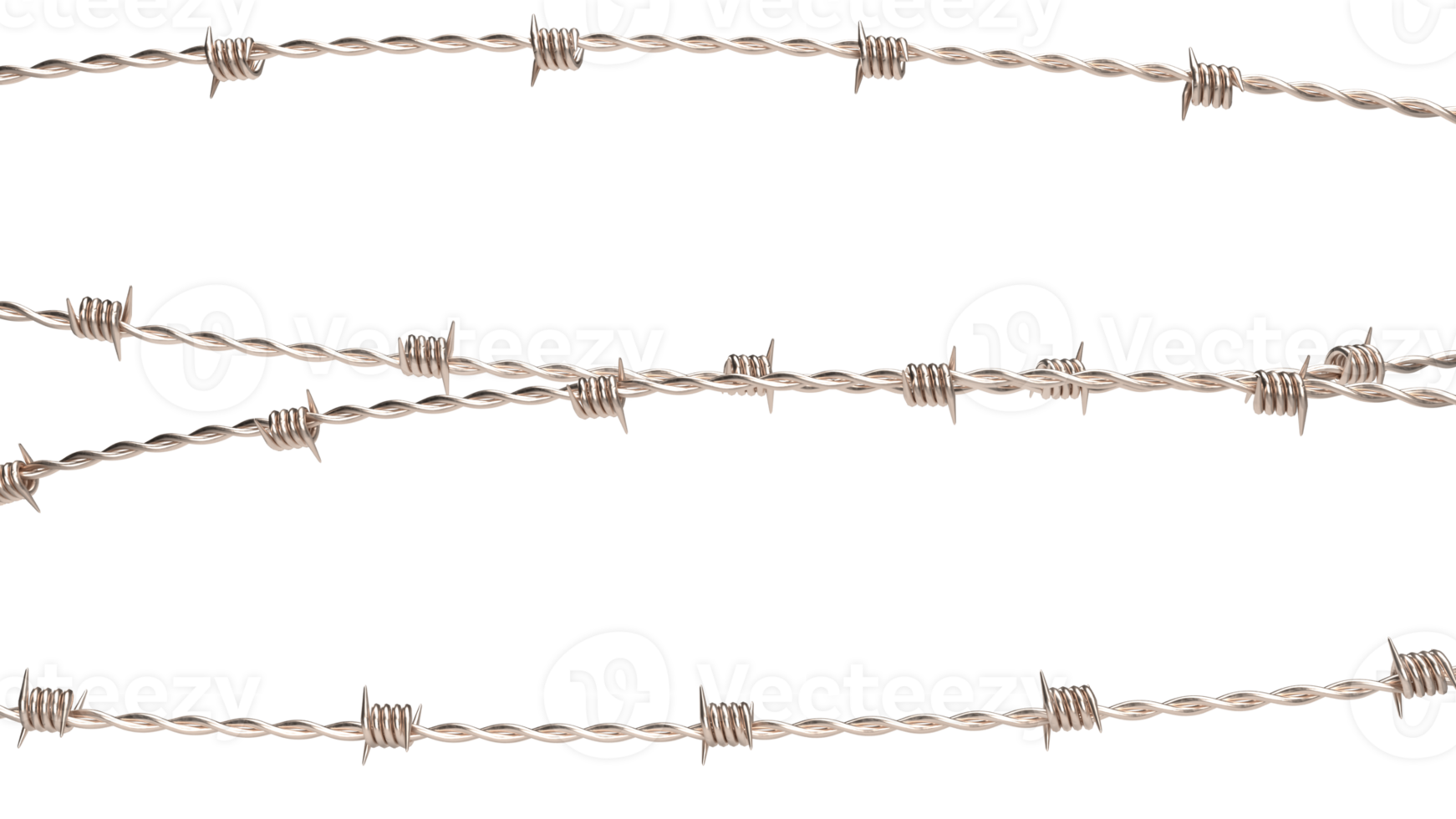 The barbed wire png image 3d rendering