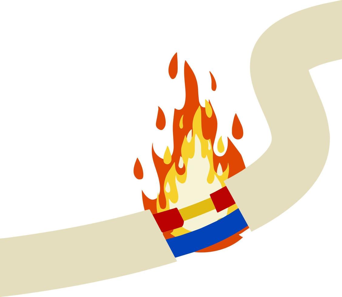 Electrical circuit. Shock, red lightning and yellow sparks from the
