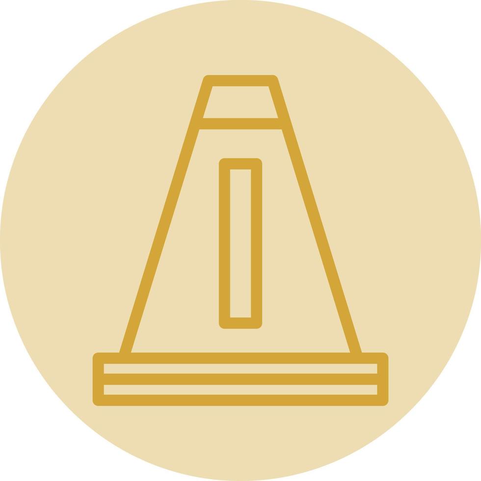 Traffic Cone Vector Icon Design