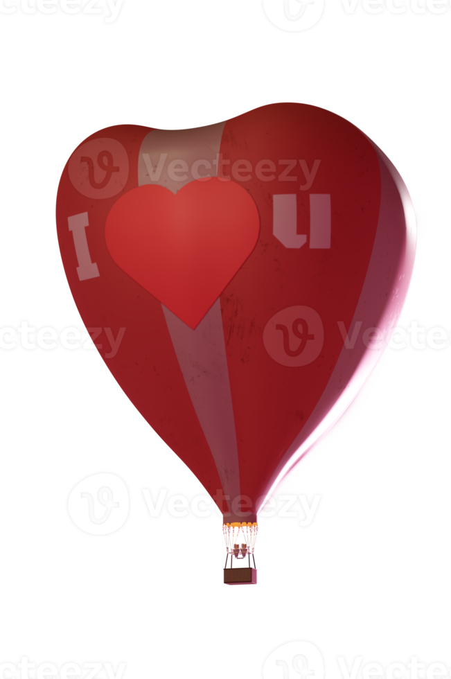 Pink red balloon with stripes.  space for text png